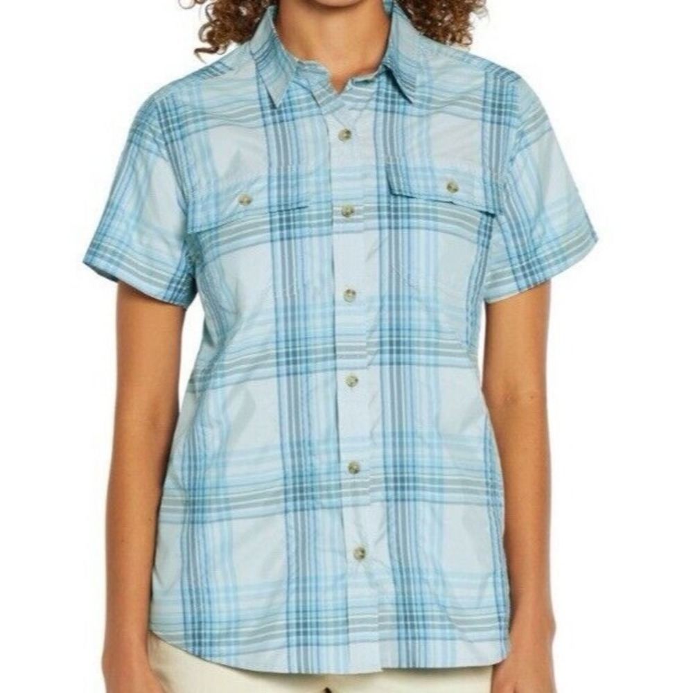 Eddie Bauer Women's Short Sleeve Adventure Shirt Moisture Wicking Pocket X-Small